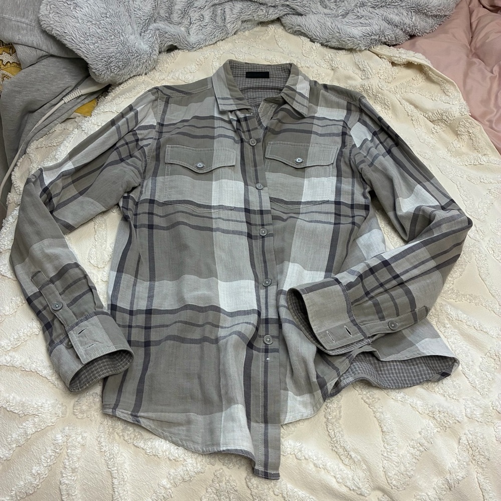 Golite plaid button down dress top